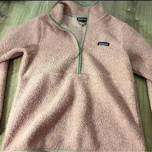 Patagonia pink quarter zip synchilla - womens size 6